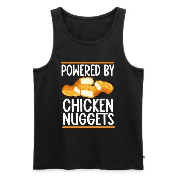 Croquettes de poulet Drôle Amateur de pépites de restauration rapide - Débardeur bio Premium Homme - noir - Devant - Michal (187cm)