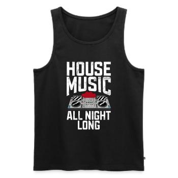 House Music EDM Rave DJ Electro Deep House Lover - Débardeur bio Premium Homme - noir - Devant - AI Model Male 178 light (178cm)