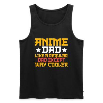 Papa Anime Comme Un Papa Ordinaire Otaku Manga Japonais - Débardeur bio Premium Homme - noir - Devant - Michal (187cm)