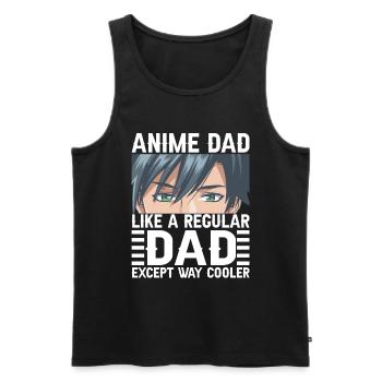 Papa Anime Comme Un Papa Ordinaire Otaku Manga Japonais - Débardeur bio Premium Homme - noir - Devant - Michal (187cm)