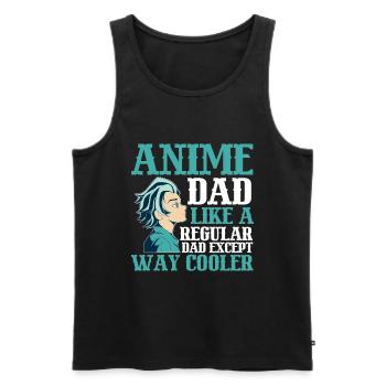 Papa Anime Comme Un Papa Ordinaire Otaku Manga Japonais - Débardeur bio Premium Homme - noir - Devant - Michal (187cm)