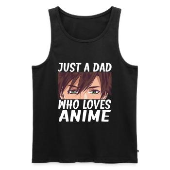 Papa Anime Comme Un Papa Ordinaire Otaku Manga Japonais - Débardeur bio Premium Homme - noir - Devant - Michal (187cm)