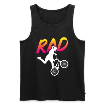 BMX Rider Girl Bike Bike Stunt Racing Kids - Men's Premium Organic Tank Top - black - Front - AI Model Male 178 light (178cm)