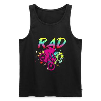 BMX Rider Girl Bike Bike Stunt Racing Kids - Men's Premium Organic Tank Top - black - Front - AI Model Male 178 light (178cm)