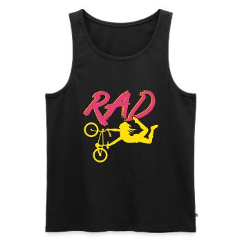 BMX Rider Fille Vélo Vélo Stunt Racing Enfants - Débardeur bio Premium Homme - noir - Devant - Michal (187cm)