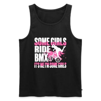BMX Rider Fille Vélo Vélo Stunt Racing Enfants - Débardeur bio Premium Homme - noir - Devant - Michal (187cm)