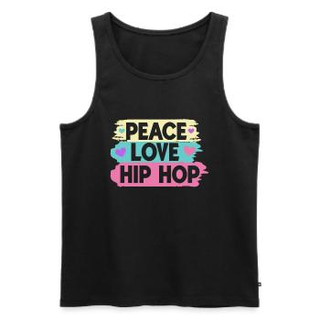 Danseurs HipHop Breakdance Hip Hop Années 80 90 - Débardeur bio Premium Homme - noir - Devant - Michal (187cm)