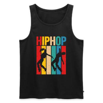 Danseurs HipHop Breakdance Hip Hop Années 80 90 - Débardeur bio Premium Homme - noir - Devant - Michal (187cm)