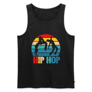 Danseurs HipHop Breakdance Hip Hop Années 80 90 - Débardeur bio Premium Homme - noir - Devant - Michal (187cm)