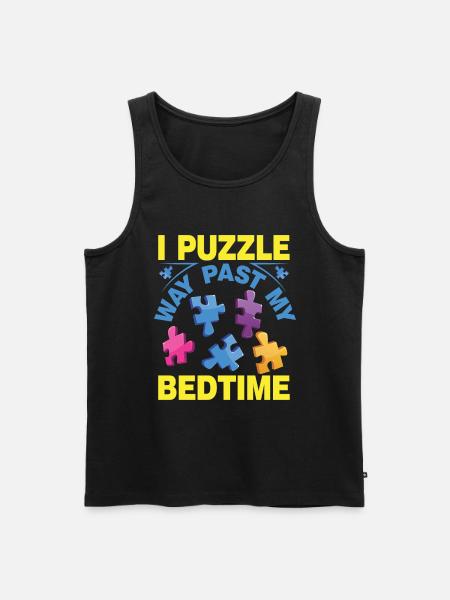 Jigsaw Puzzle Piece Puzzle Lover - Men's Premium Organic Tank Top - black