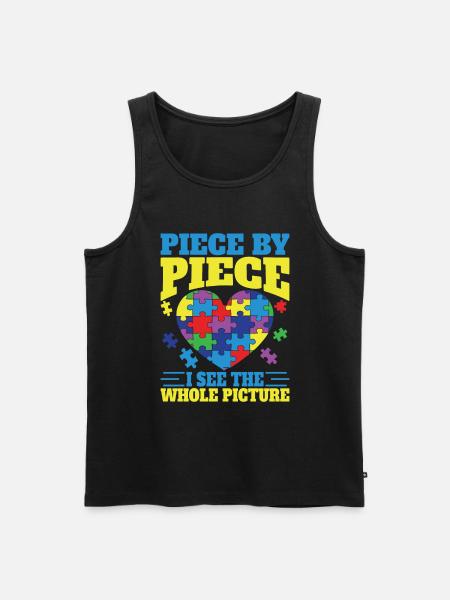 Jigsaw Puzzle Piece Puzzle Lover - Men's Premium Organic Tank Top - black