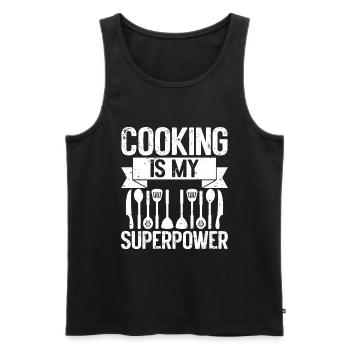 Cuisine Amateur de cuisine Chef culinaire - Débardeur bio Premium Homme - noir - Devant - Michal (187cm)