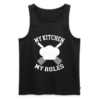 Cuisine Amateur de cuisine Chef culinaire - Débardeur bio Premium Homme - noir - Devant - Michal (187cm)