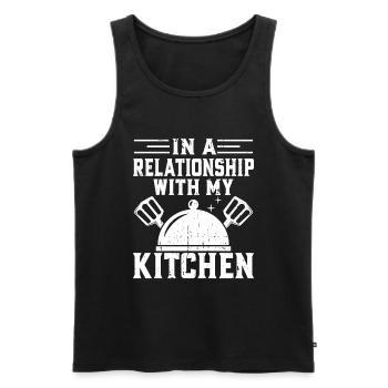 Cuisine Amateur de cuisine Chef culinaire - Débardeur bio Premium Homme - noir - Devant - Michal (187cm)
