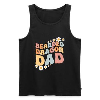 Bärde Drachenliebhaber Pogona Reptile Eidechse - Männer Premium Bio Tank Top - Schwarz - Vorne - AI Model Male 178 light (178cm)