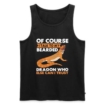 Bärde Drachenliebhaber Pogona Reptile Eidechse - Männer Premium Bio Tank Top - Schwarz - Vorne - AI Model Male 178 light (178cm)