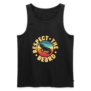 Bärde Drachenliebhaber Pogona Reptile Eidechse - Männer Premium Bio Tank Top - Schwarz - Vorne - AI Model Male 178 light (178cm)
