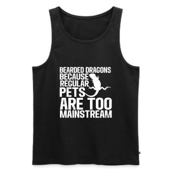 Bärde Drachenliebhaber Pogona Reptile Eidechse - Männer Premium Bio Tank Top - Schwarz - Vorne - AI Model Male 178 light (178cm)