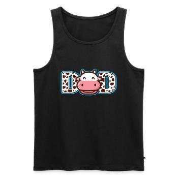 Dad Cowboy Birthday Family Matching Party - Men's Premium Organic Tank Top - black - Front - AI Model Male 178 light (178cm)
