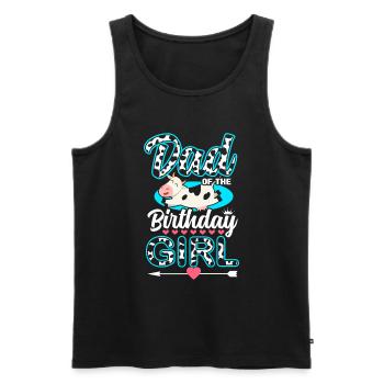 Dad Cowboy Birthday Family Matching Party - Men's Premium Organic Tank Top - black - Front - AI Model Male 178 light (178cm)