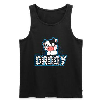 Dad Cowboy Birthday Family Matching Party - Men's Premium Organic Tank Top - black - Front - AI Model Male 178 light (178cm)