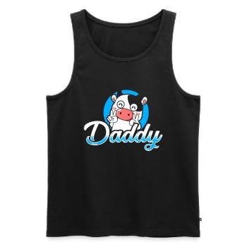 Dad Cowboy Birthday Family Matching Party - Men's Premium Organic Tank Top - black - Front - AI Model Male 178 light (178cm)