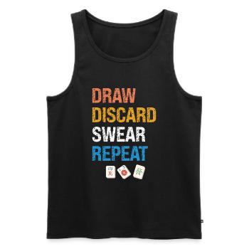 Mahjong Mah Jong Chinesisches Spiel Mah Jongg - Männer Premium Bio Tank Top - Schwarz - Vorne - Michal (187cm)