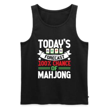 Mahjong Mah Jong Chinesisches Spiel Mah Jongg - Männer Premium Bio Tank Top - Schwarz - Vorne - Michal (187cm)