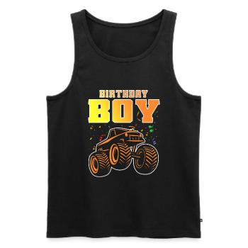 Birthday Kids Monster Truck Birthday Party - Men's Premium Organic Tank Top - black - Front - Michal (187cm)
