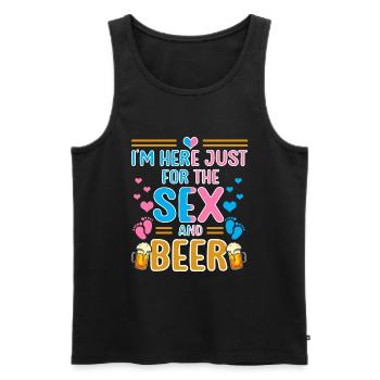 I'm just here for the beer - Men's Premium Organic Tank Top - black - Front - Michal (187cm)