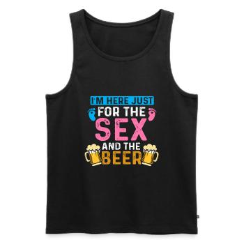 I'm just here for the beer - Men's Premium Organic Tank Top - black - Front - Michal (187cm)