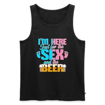I'm just here for the beer - Men's Premium Organic Tank Top - black - Front - Michal (187cm)