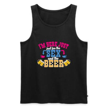 I'm just here for the beer - Men's Premium Organic Tank Top - black - Front - Michal (187cm)