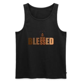 African American Christ Jesus Black Women - Men's Premium Organic Tank Top - black - Front - Michal (187cm)