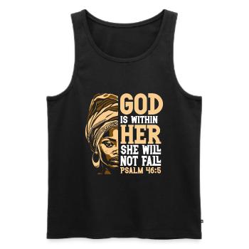 African American Christ Jesus Black Women - Men's Premium Organic Tank Top - black - Front - Michal (187cm)
