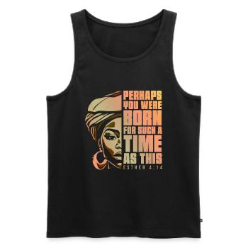 African American Christ Jesus Black Women - Men's Premium Organic Tank Top - black - Front - Michal (187cm)