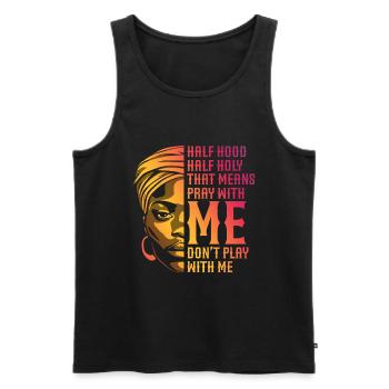 African American Christ Jesus Black Women - Men's Premium Organic Tank Top - black - Front - Michal (187cm)