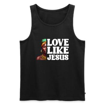 African American Christ Jesus Black Women - Men's Premium Organic Tank Top - black - Front - Michal (187cm)