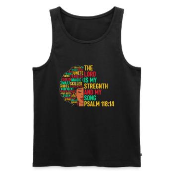 African American Christ Jesus Black Women - Men's Premium Organic Tank Top - black - Front - Michal (187cm)