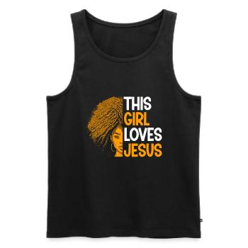 African American Christ Jesus Black Women - Men's Premium Organic Tank Top - black - Front - Michal (187cm)