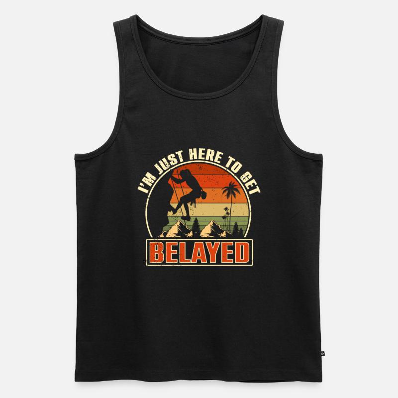 Klettern Mountain Boulder Climble Kletterer - Männer Premium Bio Tank Top - Schwarz