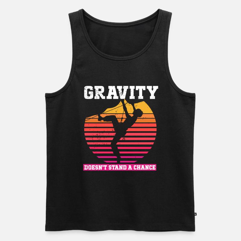 Klettern Mountain Boulder Climble Kletterer - Männer Premium Bio Tank Top - Schwarz