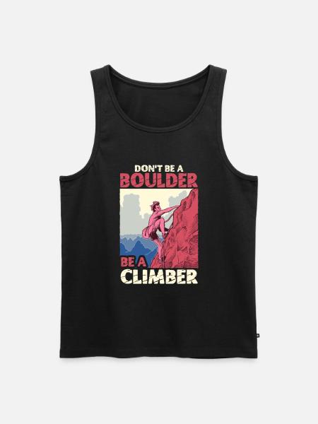 Klettern Mountain Boulder Climble Kletterer - Männer Premium Bio Tank Top - Schwarz