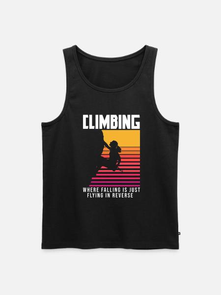 Klettern Mountain Boulder Climble Kletterer - Männer Premium Bio Tank Top - Schwarz