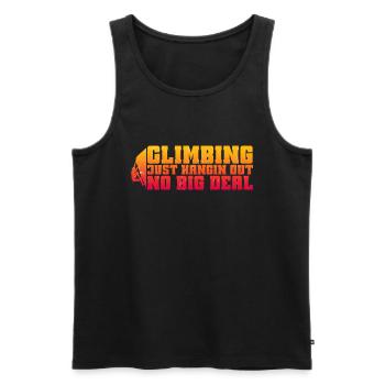 Klettern Mountain Boulder Climble Kletterer - Männer Premium Bio Tank Top - Schwarz - Vorne - Michal (187cm)