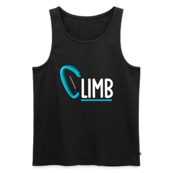 Klettern Mountain Boulder Climble Kletterer - Männer Premium Bio Tank Top - Schwarz - Vorne - Michal (187cm)