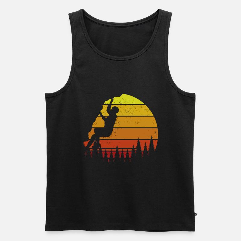 Klettern Mountain Boulder Climble Kletterer - Männer Premium Bio Tank Top - Schwarz