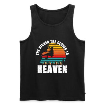 Klettern Mountain Boulder Climble Kletterer - Männer Premium Bio Tank Top - Schwarz - Vorne - Michal (187cm)