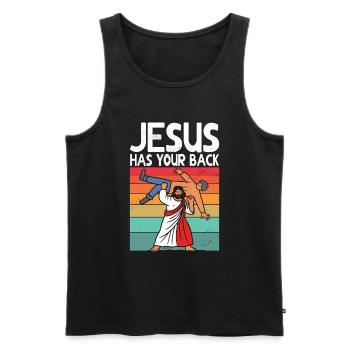 Kawaii Chibi Anime Girl Anime Merch Japanese - Men's Premium Organic Tank Top - black - Front - AI Model Male 178 light (178cm)
