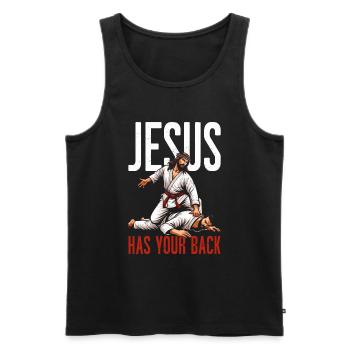 Kawaii Chibi Anime Girl Anime Merch Japanese - Men's Premium Organic Tank Top - black - Front - AI Model Male 178 light (178cm)